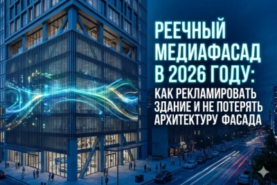 Когда на фасаде нужна реклама, выбор обычно идет между двумя крайностями. Первая - поставить классический уличный LED-экран и получить яркую подачу. Вторая - отказаться от активной медийной поверхности, чтобы не перегрузить здание визуально. Реечный медиафасад решает эту задачу иначе: он позволяет встроить цифровую рекламу в архитектуру там, где важны и заметность, и внешний вид объекта.