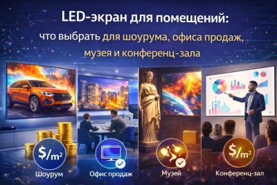 Когда стоит задача установить LED-экран внутри помещения, вопрос обычно не в том, «нужен ли он», а в том, какой формат даст результат без лишних затрат. Разные сценарии требуют разных решений, и универсального варианта здесь нет.