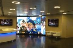 Монтаж и наладка видеостены в Международном мультимедийном пресс-центре МИА "Россия сегодня" в Москве.
