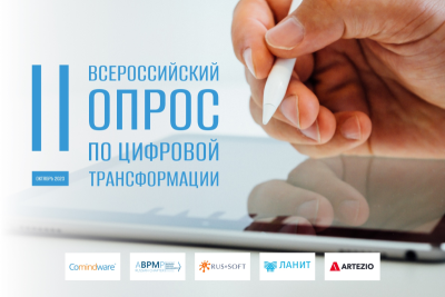 Компания Comindware, совместно с ассоциациями Руссофт и BPM-профессионалов, а так же компанией Artezio (ГК Ланит) проведет всероссийское ежегодное исследование готовности бизнеса к цифровой трансформации. Его цель — оценить текущую готовность и потенциал российского бизнеса к цифровизации, выявить ключевые тенденции и проблемные зоны в этой области.