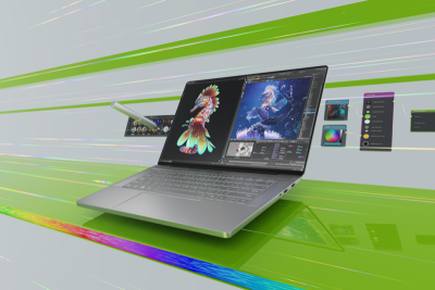 Корпорация Nvidia представила новые графические процессоры и видеокарты для ноутбуков, которые, по ее словам, в четыре раза быстрее, чем системы предыдущего поколения.