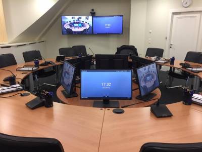 В конце 2018 года IP Video Systems оснастила переговорную комнату в Московском представительстве ПАО «Высочайший» (GV Gold) – одной из ведущих российских золотодобывающих компаний.