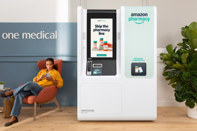 Новые киоски Amazon, расположенные в клиниках One Medical и управляемые интернет-аптекой Amazon Pharmacy, позволяют пациентам получить лекарства сразу после приёма у врача.