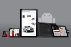I View Android - новый революционный интерактивный Digital Signage дисплей под управлением OS Android. Разработанный английской компанией Outform Ltd с привлечением европейских дизайнеров, дисплей был представлен на выставке DSE в Лас-Вегасе.
