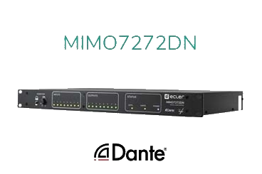 8 универсальных входов (Mic/Line) и 64 канала Dante дают в сумме 72x72 – максимальную конфигурацию аудиоканалов для устройств данного класса. Встречайте новый DSP-процессор Ecler!