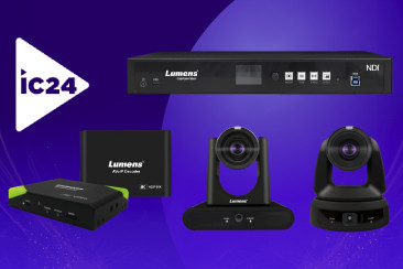 Решения нового поколения PTZ-камер Lumens совмещают голосовое отслеживание с отслеживанием движения.