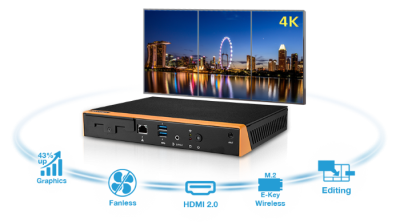 Выпущен безвентиляторный плеер с разрешением 4K UHD для нескольких мониторов - модель Advantech DS-780.