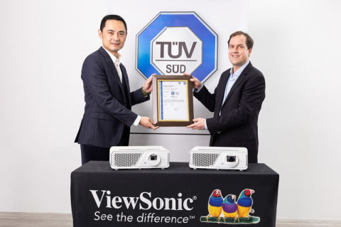 Светодиодные проекторы ViewSonic X1 и X2 первыми в отрасли получили сертификат низкого уровня синего света TÜV SÜD