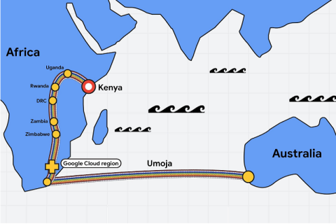 Google проложит подводный интернет-кабель, который соединит Африку и Австралию